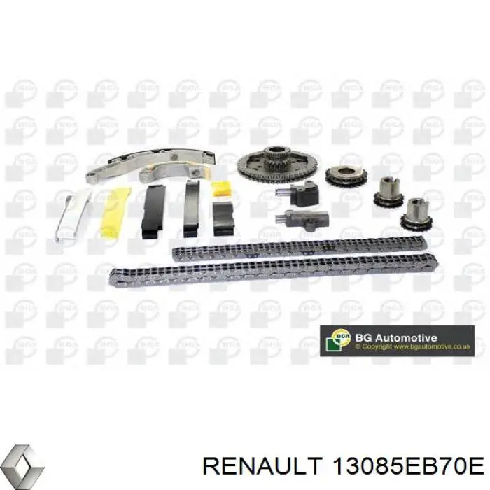 13085EB70E Renault (RVI) carril de deslizamiento, cadena de distribución interior izquierdo