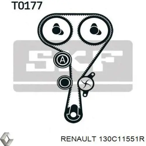 Kit de distribución 130C11551R Renault (RVI)