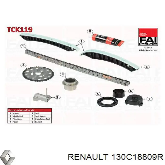 130C18809R Renault (RVI) kit de cadenas de distribución