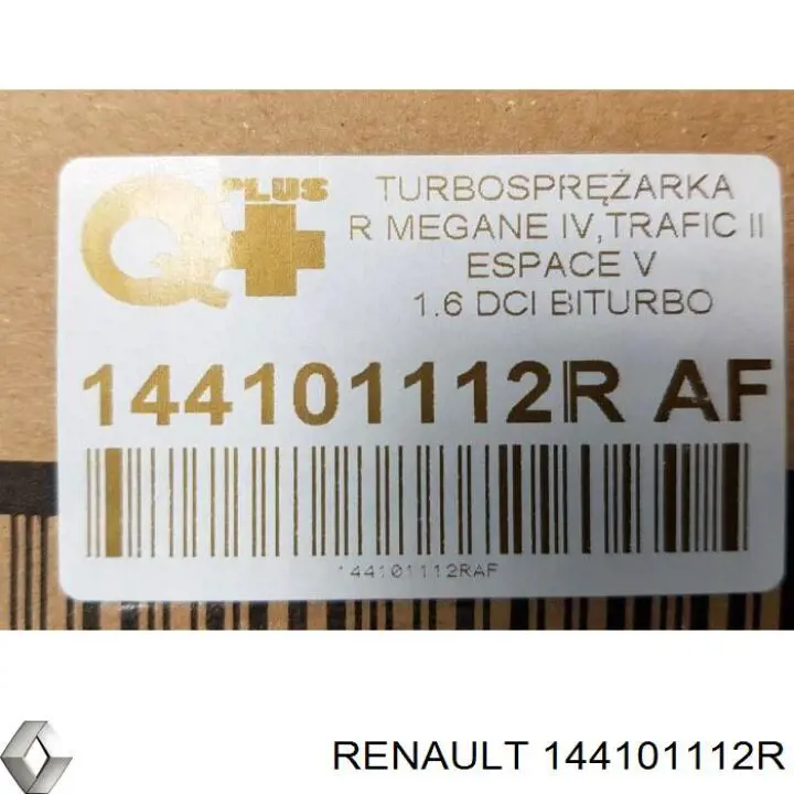 Comprar 144101112R Renault (RVI) Turbo de coche