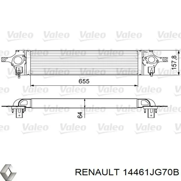 Radiador de aire de admisión Renault (RVI) 14461JG70B precio, desde 103,09 EUR