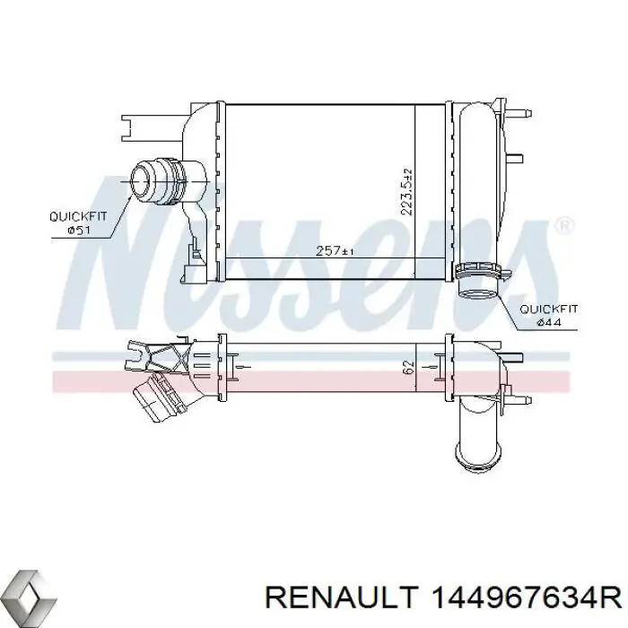 Comprar 144967634R Renault (RVI) Turbo intercooler