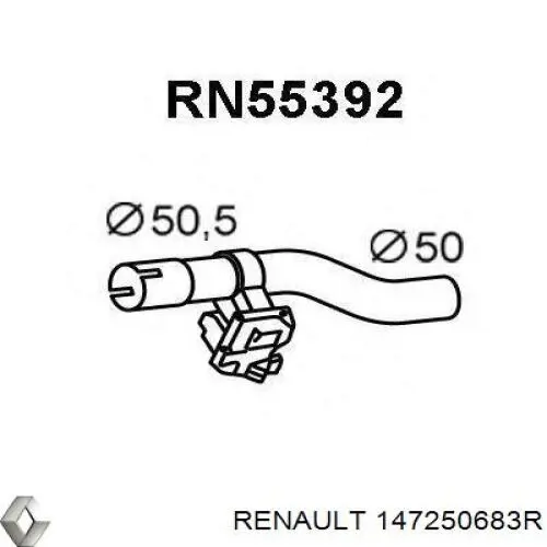 Mariposa del sistema de escape Renault (RVI) 147250683R precio, desde 221,90 EUR