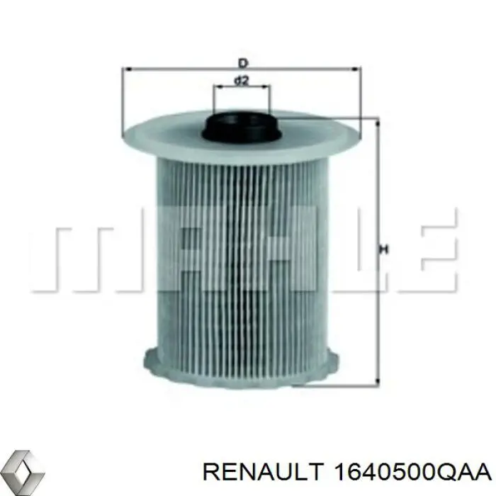 1640500QAA Renault (RVI) filtro combustible