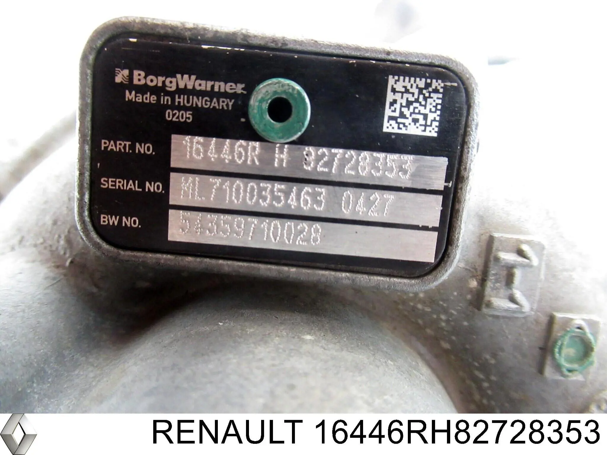Turbocompresor Renault (RVI) 16446RH82728353 precio, desde 205,19 EUR