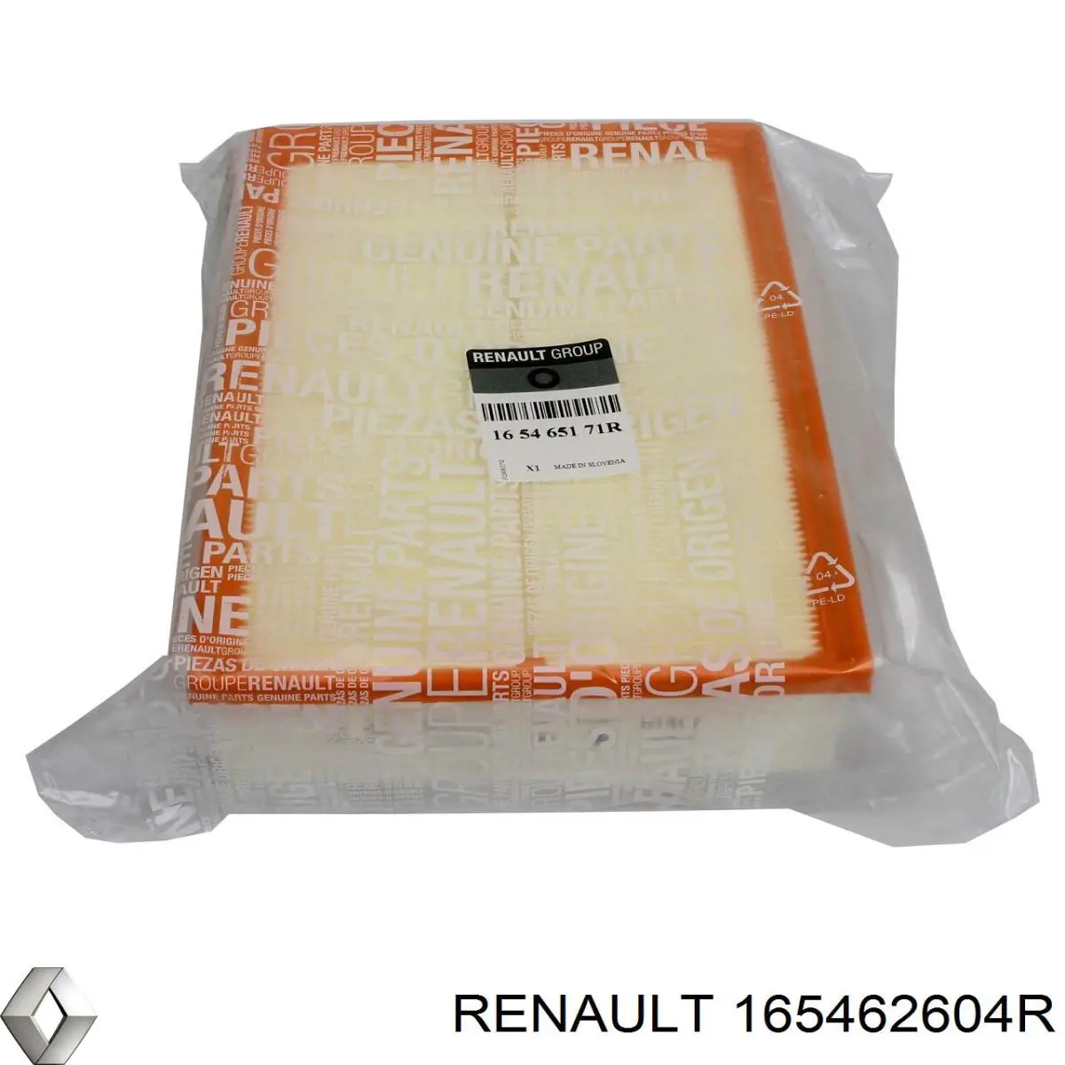 165462604R Renault (RVI) filtro de aire