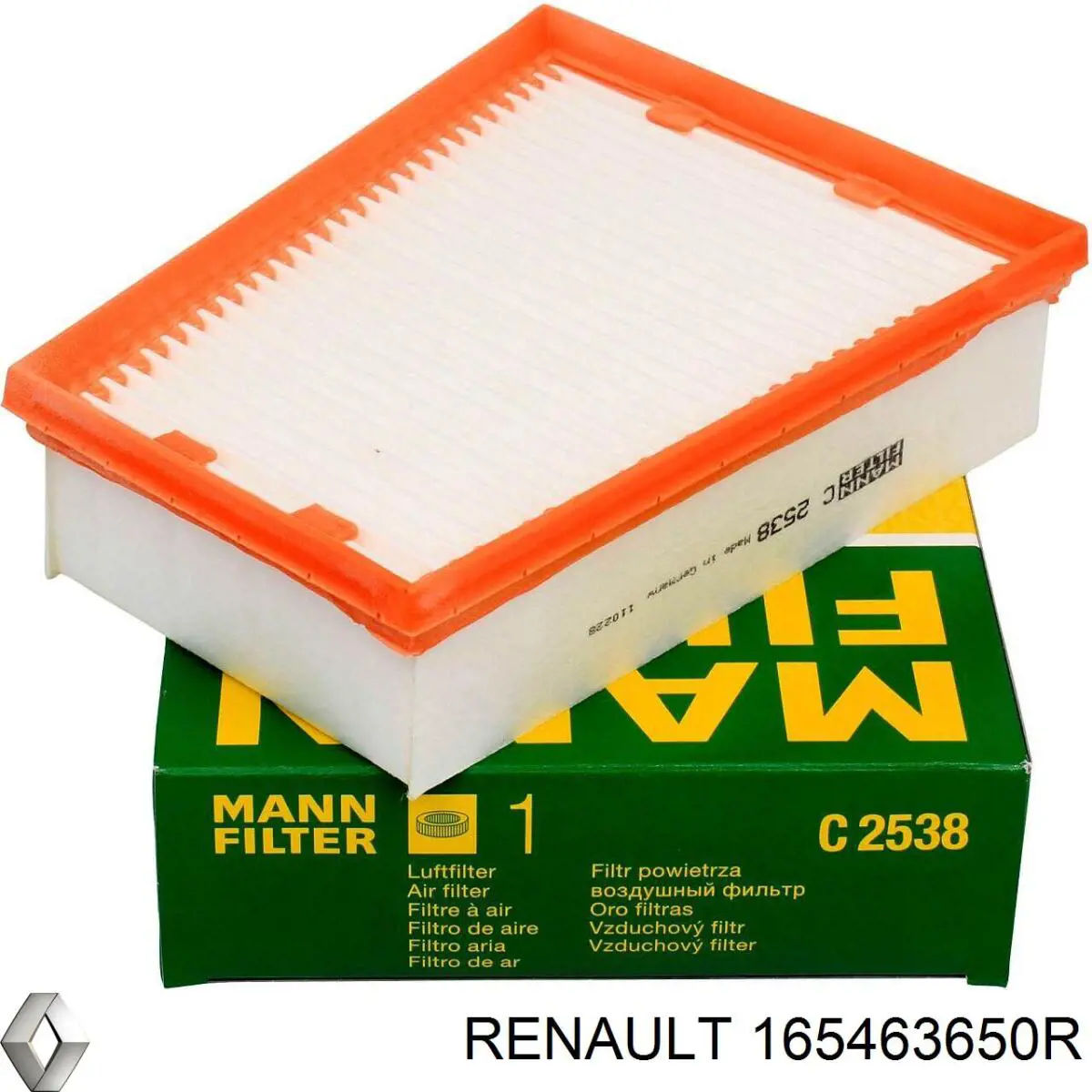165463650R Renault (RVI) filtro de aire