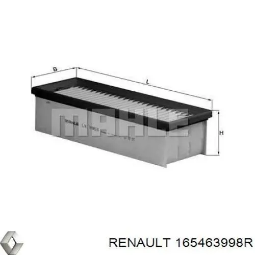 165463998R Renault (RVI) filtro de aire