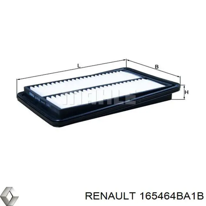 165464BA1B Renault (RVI) filtro de aire