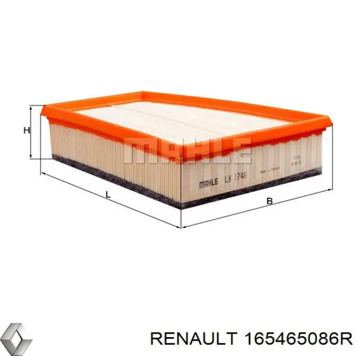 Filtro de aire Renault Megane 3 KZ0, KZ1