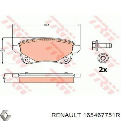 165467751R Renault (RVI) filtro de aire