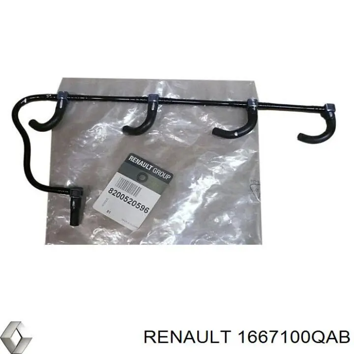 Tubería de retorno de combustible de los inyectores Renault (RVI) 1667100QAB precio, desde 30,40 EUR