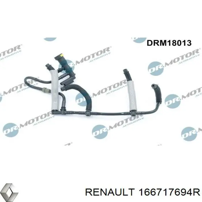 166717694R Renault (RVI) tubo de combustible atras de las boquillas