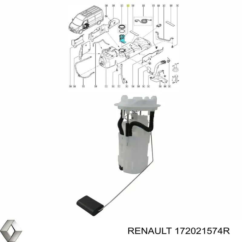 Módulo alimentación de combustible  Renault (RVI) 172021574R precio, desde 99,12 EUR