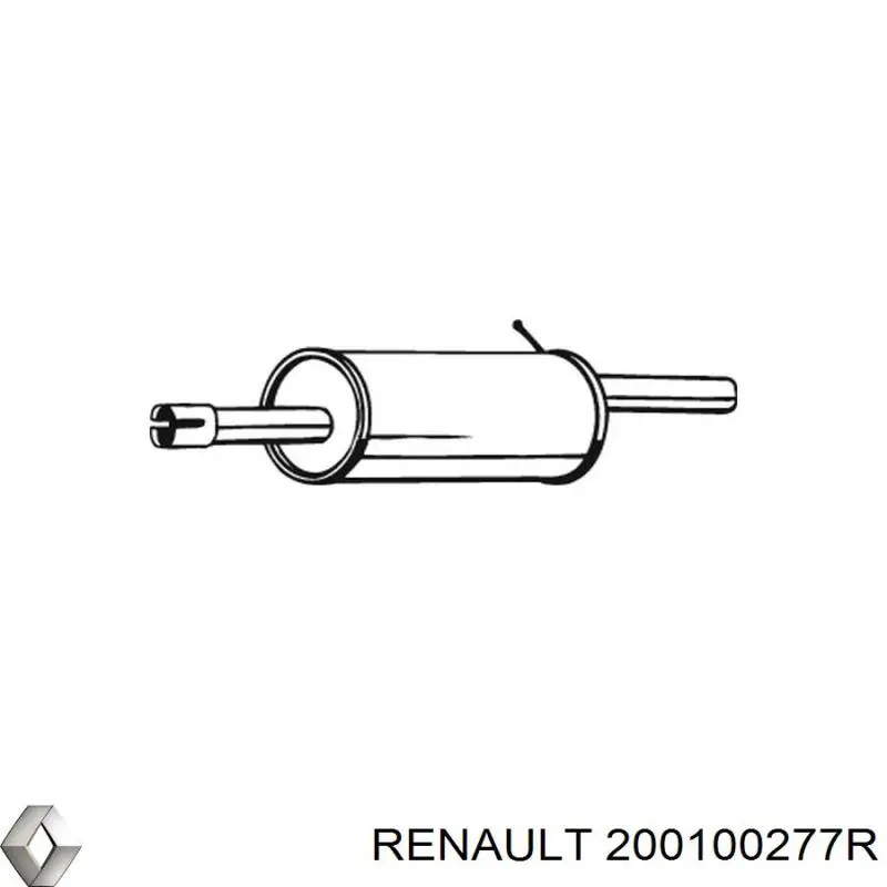 200100277R Renault (RVI) silenciador posterior