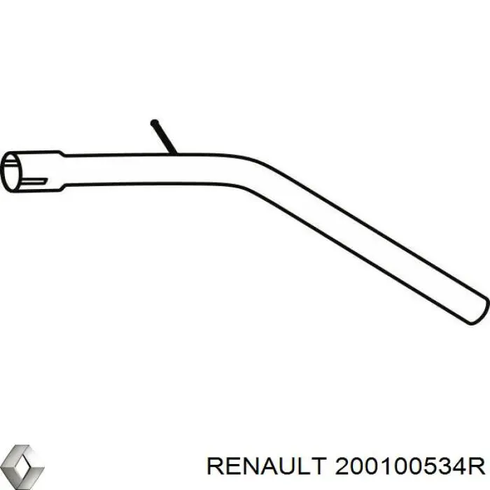 200100534R Renault (RVI) tubo de escape, del catalizador al silenciador