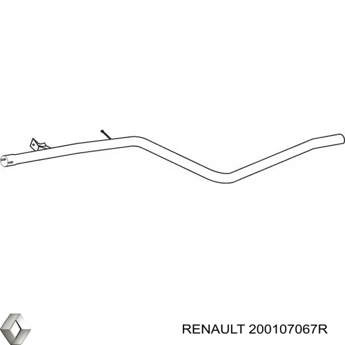 200107067R Renault (RVI) tubo de escape, del catalizador al silenciador