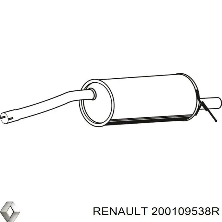 200109538R Renault (RVI) silenciador posterior