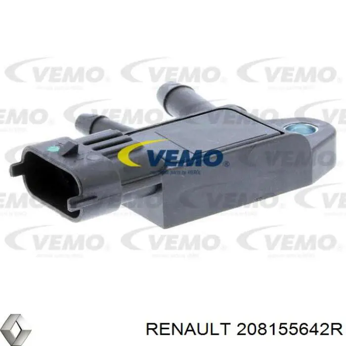 208155642R Renault (RVI) sensor de presion gases de escape