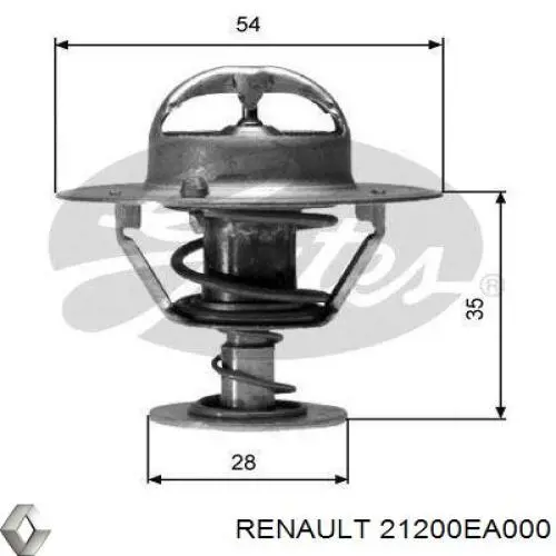 21200EA000 Renault (RVI) termostato, refrigerante