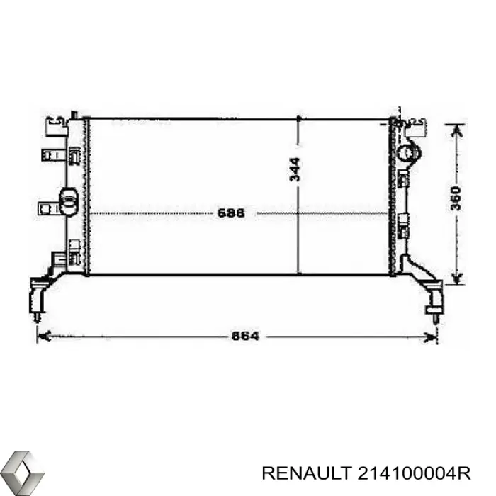 214100004R Renault (RVI) radiador refrigeración del motor