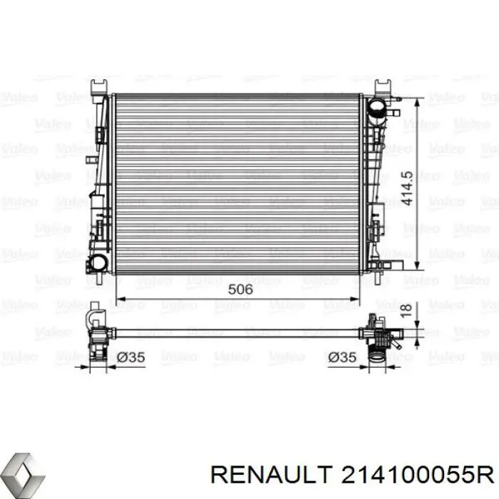 214100055R Renault (RVI) radiador