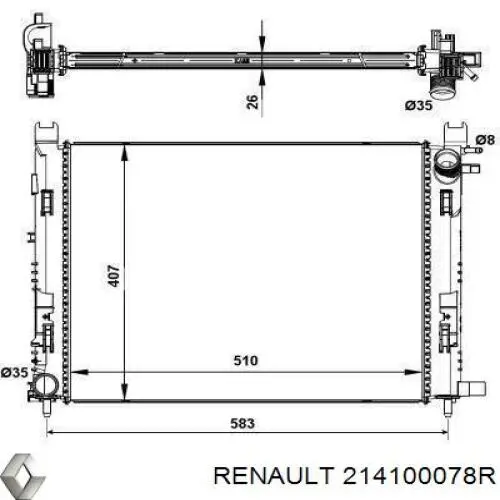 Radiador 214100078R Renault (RVI)