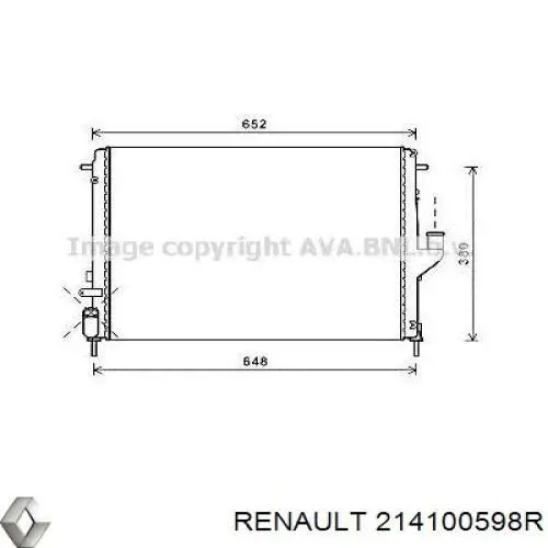 214100598R Renault (RVI) radiador