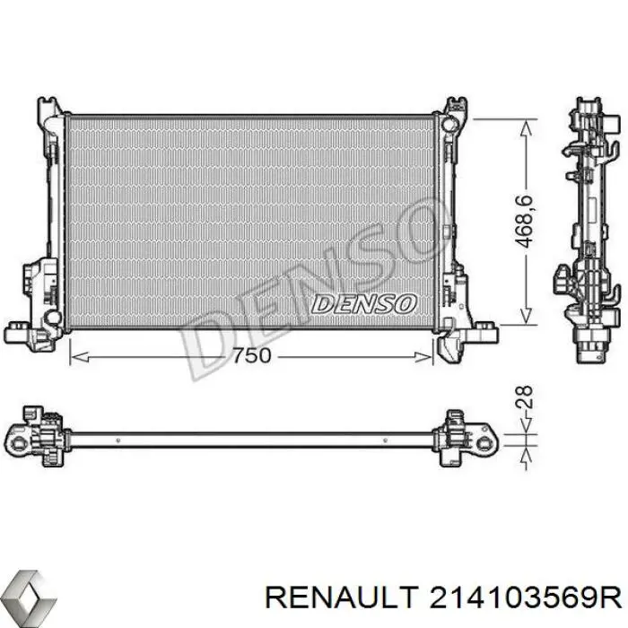 214103569R Renault (RVI) Refrigeración del motor