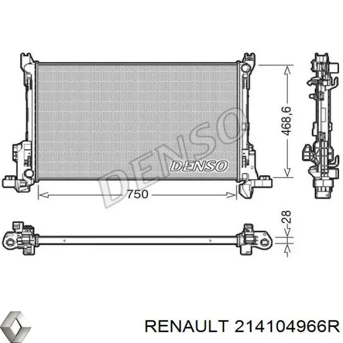 214104966R Renault (RVI) Refrigeración del motor