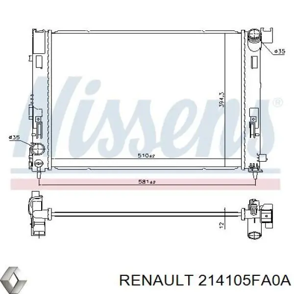 Radiador de água Renault CAPTUR 2 