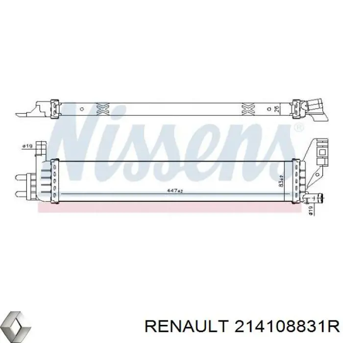 Radiador de refrigeración del motor izquierdo Renault (RVI) 214108831R precio, desde 95,80 EUR