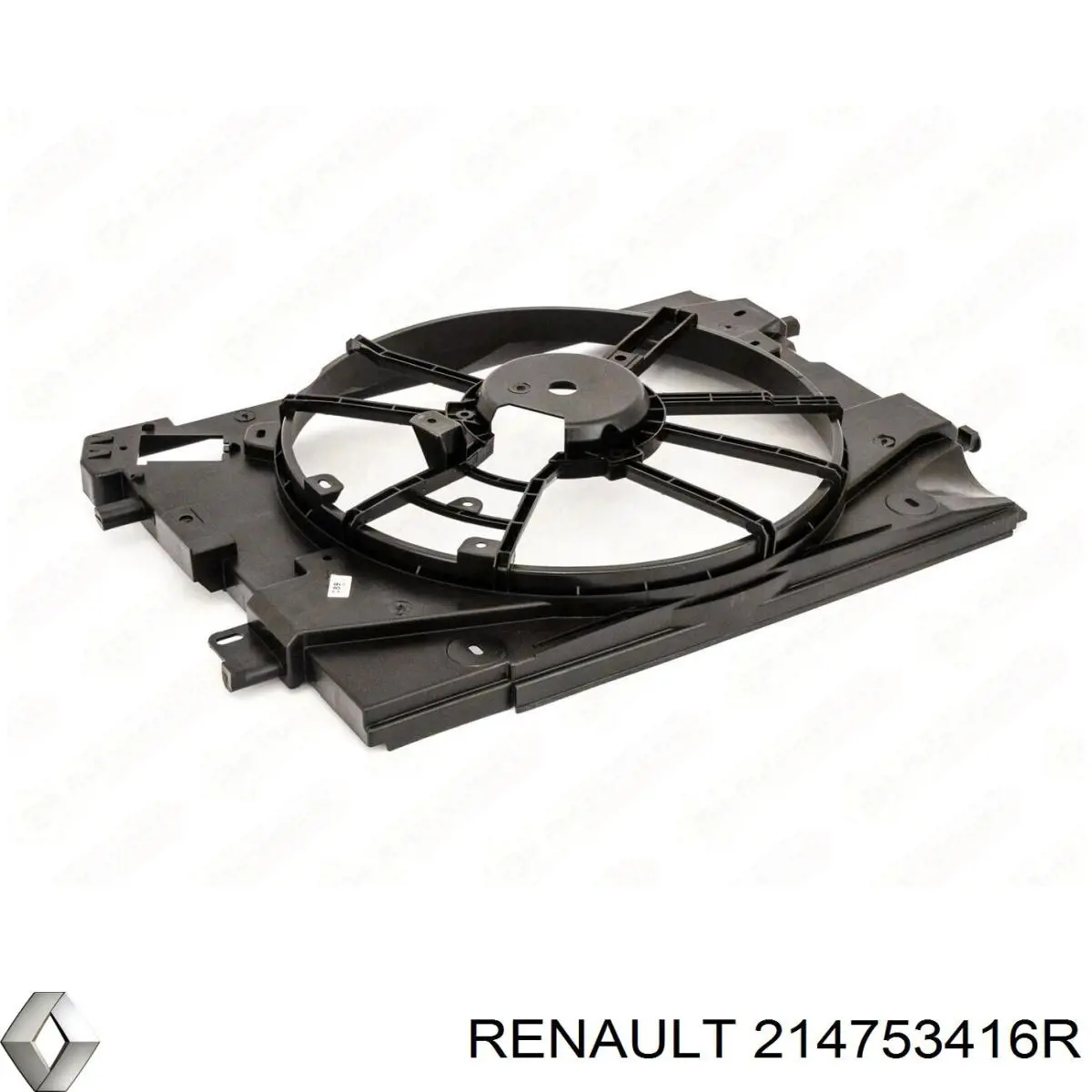 214753416R Renault (RVI) difusor de radiador, ventilador de refrigeración, condensador del aire acondicionado, completo con motor y rodete