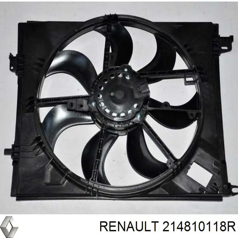 214810118R Renault (RVI) difusor de radiador, ventilador de refrigeración, condensador del aire acondicionado, completo con motor y rodete