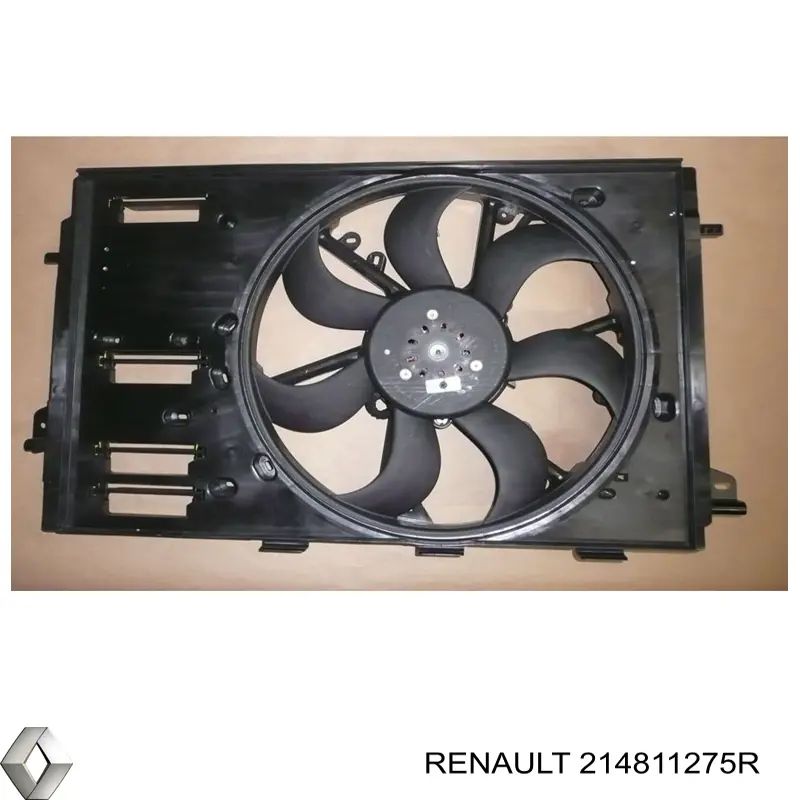 214811275R Renault (RVI) difusor de radiador, ventilador de refrigeración, condensador del aire acondicionado, completo con motor y rodete