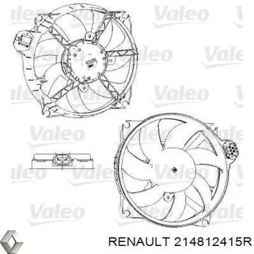 Ventilador (rodete +motor) refrigeración del motor con electromotor completo Nissan Qashqai 2 J11