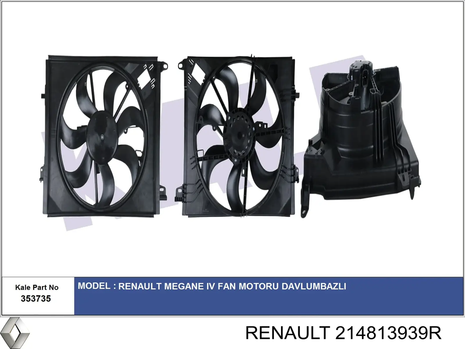 214813939R Renault (RVI) Electroventilador del motor