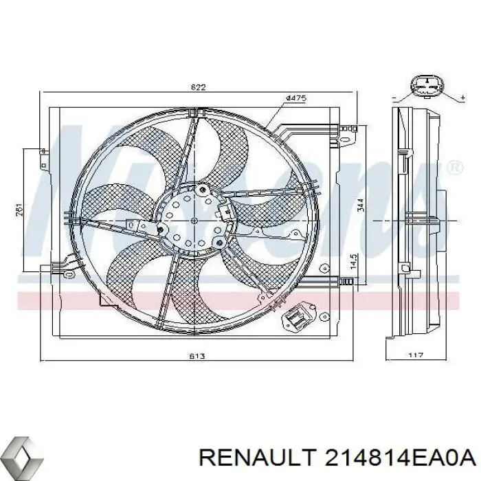 Comprar 214814EA0A Renault (RVI) Ventilador de radiador