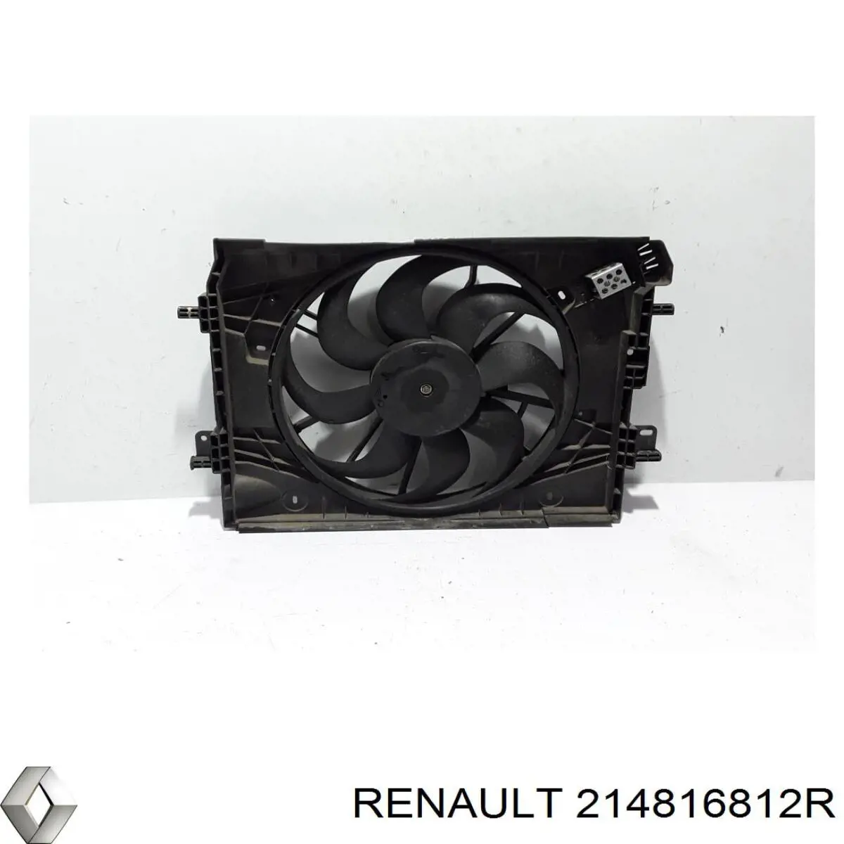 214816812R Renault (RVI) difusor de radiador, ventilador de refrigeración, condensador del aire acondicionado, completo con motor y rodete