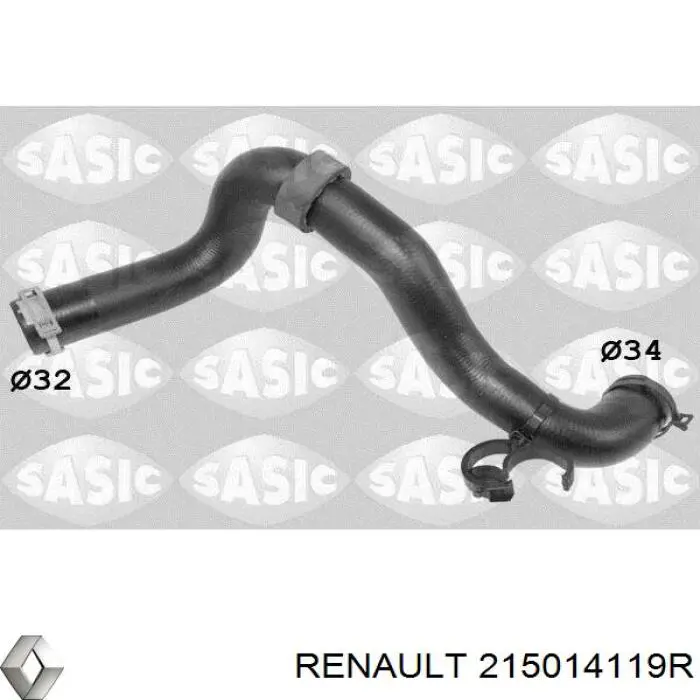 215014119R Renault (RVI) Manguera superior del radiador