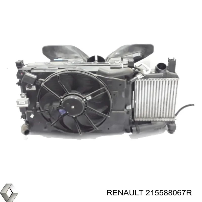 215588067R Renault (RVI) Deflector de aire del radiador derecho