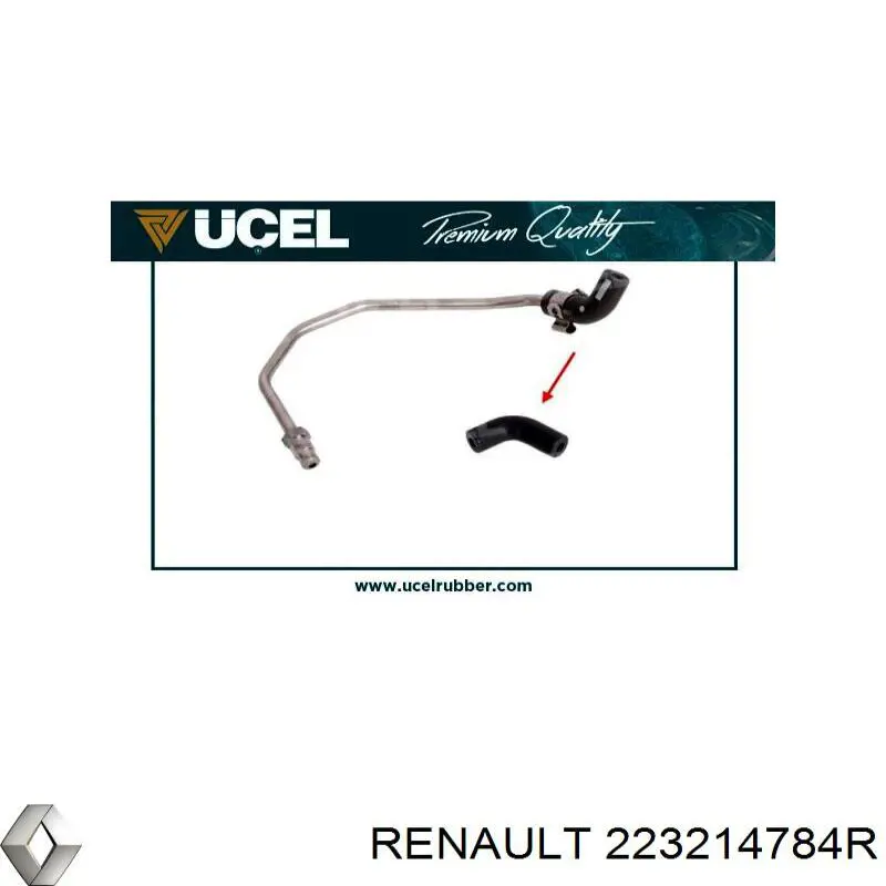 223214784R Renault (RVI) tubo sensor de presión de escape