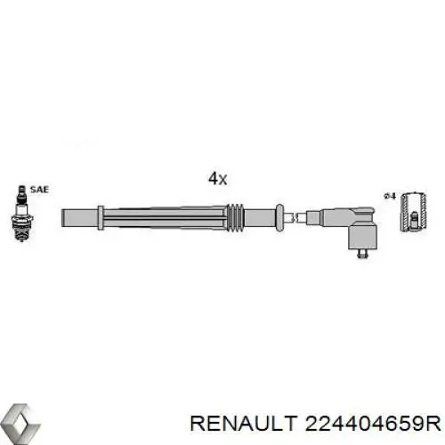 8200713680 Renault (RVI) Cables de alta tensión, juego