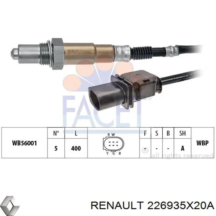 226935X20A Renault (RVI) sonda lambda