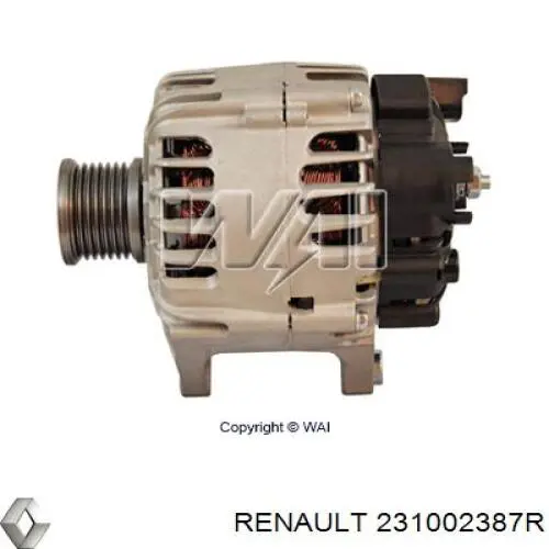 231002387R Renault (RVI) Alternador de coche
