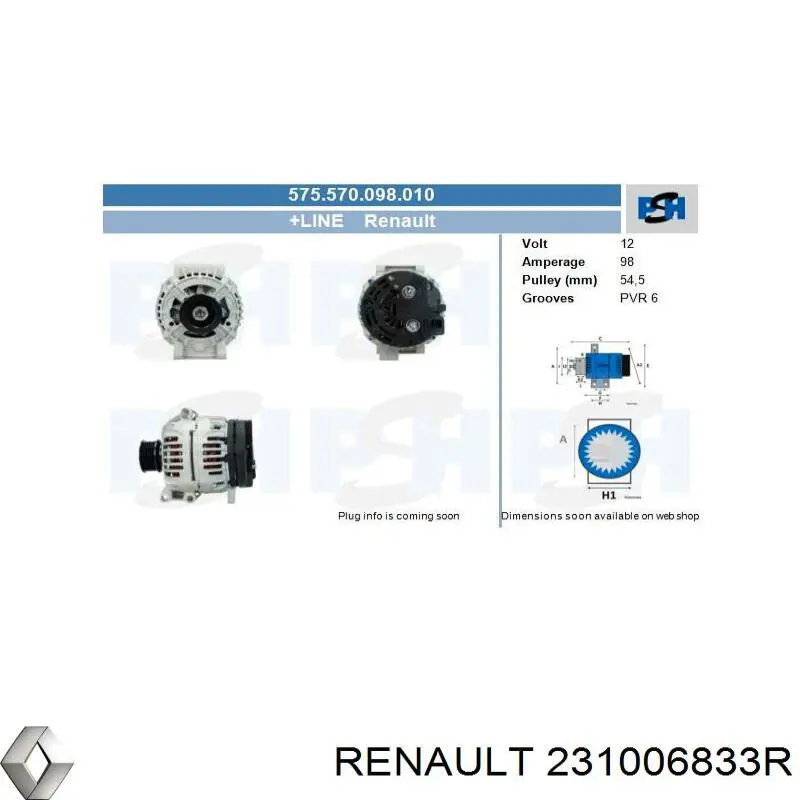 Comprar 231006833R Renault (RVI) Dynamo