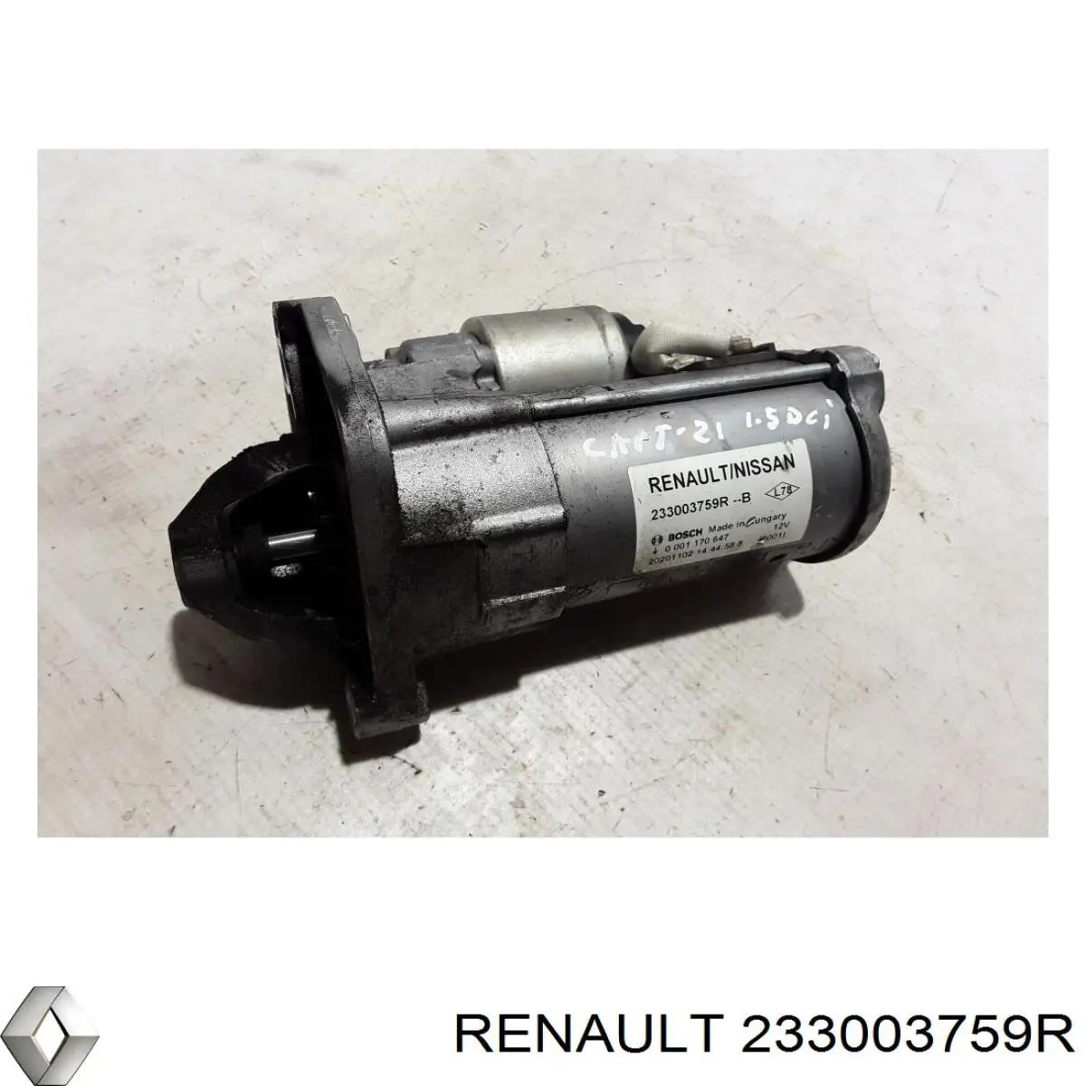 Comprar 0001170647 Renault (RVI) Motores de arranque