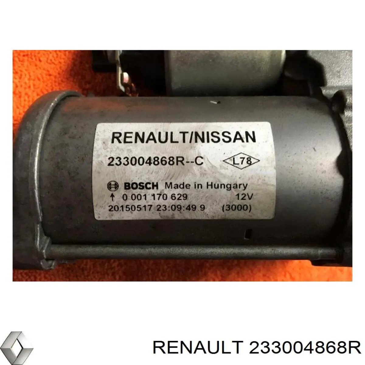 233004868R Renault (RVI) motor de arranque