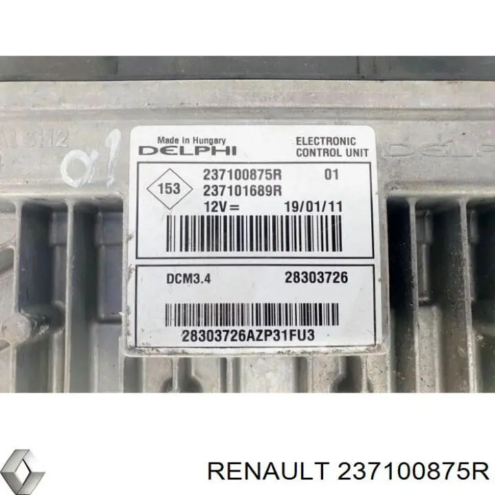 237100875R Renault (RVI) Centralina Del Motor