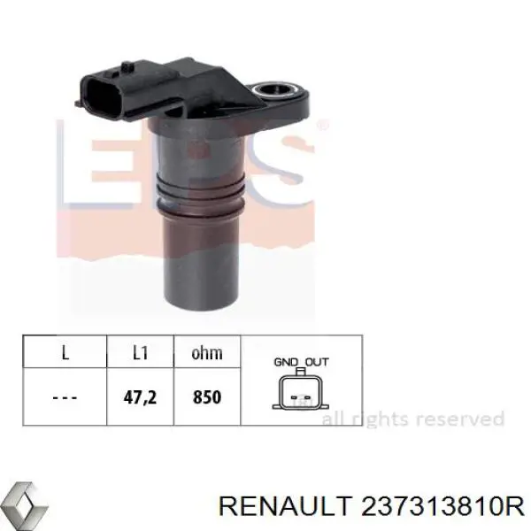 Generador de impulsos, cigüeñal  Renault (RVI) 237313810R precio, desde 16,46 EUR